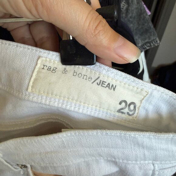 Rag & Bone The Dre Jeans in Aged Bright White Size 29 - Picture 4 of 6